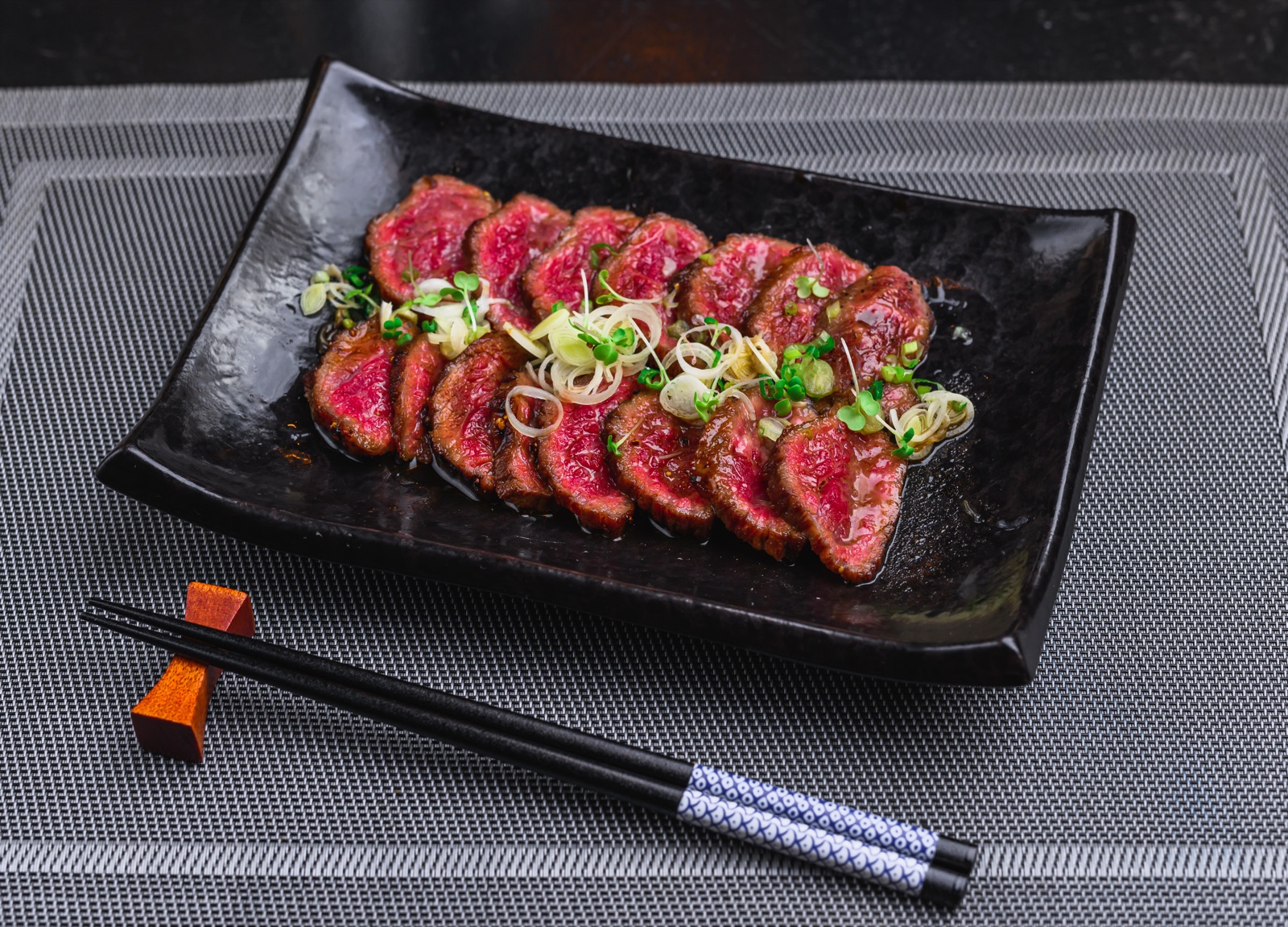 Wagyu Tataki: lightly seared, thinly sliced A4 Kagoshima Wagyu at Benny’s Phuket